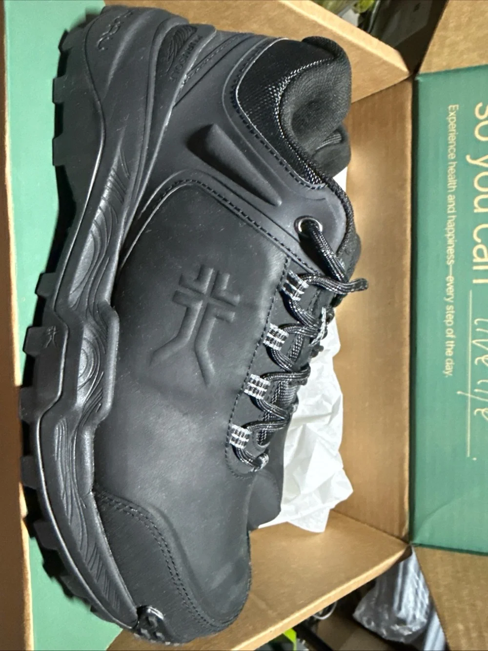 Kuru ridge motion Men’s size 9.5 medium Black Lace-Up hiking Shoes
